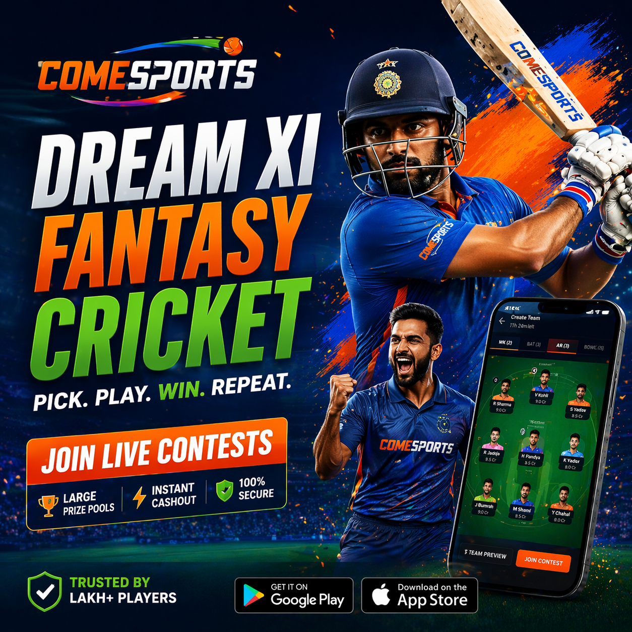 Come App Spot fantasy sports main visual